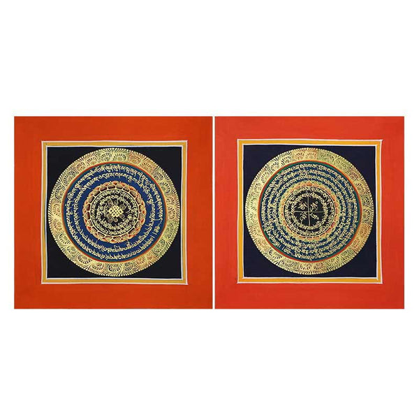 Buddha Stones Tibetan Handmade Thangka Painting Spiritual Blessing Blind Box Random Color Pattern