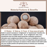 Buddha Stones 108 Mala Beads Bodhi Seed Dzi Bead Wisdom Bracelet