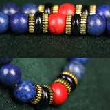 Buddha Stones Tibetan Mala Lapis Lazuli Lazurite Positive Bracelet