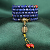 Buddha Stones Tibetan Mala Lapis Lazuli Lazurite Positive Bracelet