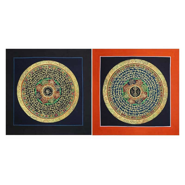 Buddha Stones Tibetan Handmade Thangka Painting Spiritual Blessing Blind Box Random Color Pattern
