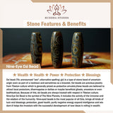 Buddha Stones Tibetan Nine-Eye Dzi Bead Black Onyx Wealth Protection Bracelet