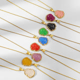 Buddha Stones 18K Gold Filled Laughing Buddha Jade Luck Necklace Chain Pendant
