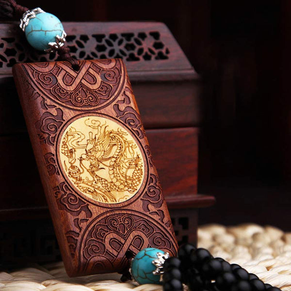 Buddha Stones Tibetan Rosewood Boxwood Dragon Cure Courage Car Decoration (Extra 30% Off | USE CODE: FS30)