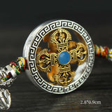 Buddha Stones Tibet Om Mani Padme Hum Vajra Dorje Spiritual Car Hanging Decoration