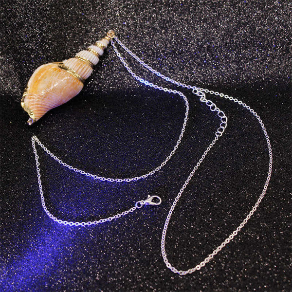 Buddha Stones Natural Shankha Conch Shell Seashell Lucky Necklace Pendant