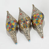 Tibetan Handmade Natural Shankha Colorful Conch Shell Seashell Wealth Home Decoration