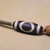 Buddha Stones 108 Mala Rudraksha Beads Bodhi Seed Dzi Bead Luck Auspiciousness Tassel Bracelet
