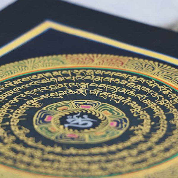 Buddha Stones Tibetan Handmade Thangka Painting Spiritual Blessing Blind Box Random Color Pattern