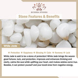 Buddha Stones "Hoping for Purity and Peace"Natural White Jade Bracelet Includes Gift Message Card