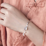 Buddha Stones "Sending Grace and Harmony"Plum Blossom Chalcedony Bracelet Includes Gift Message Card