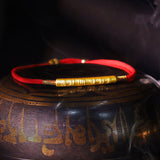 Buddha Stones Tibetan Buddhist Handmade Mani Mantra Lucky Red String Bracelet
