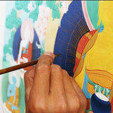Buddha Stones Tibetan Handmade Thangka Painting Spiritual Blessing Blind Box Random Color Pattern
