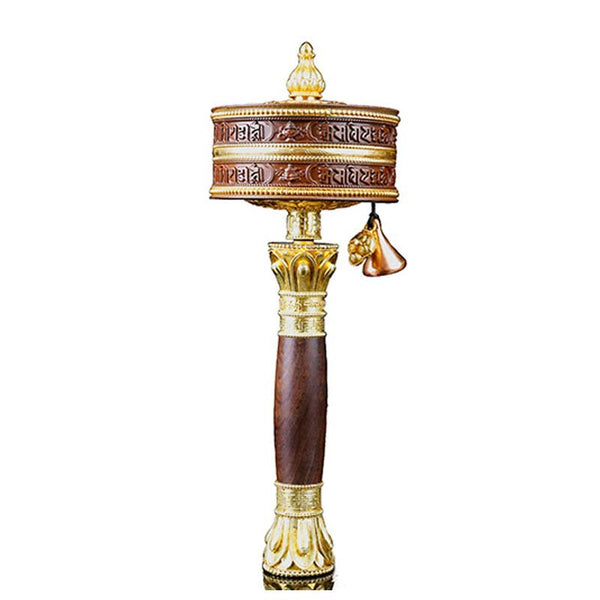 Buddha Stones Tibetan Prayer Wheel Six True Words Copper Balance Decoration