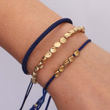 Buddha Stones 3 PCS Tibetan Copper Beads Healing Protection Luck Bracelet Set